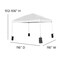 Flash Furniture White Pop Up Canopy Tent and Bi-Fold Table Set JJ-GZ10PKG183Z-WH-GG - alternate 4